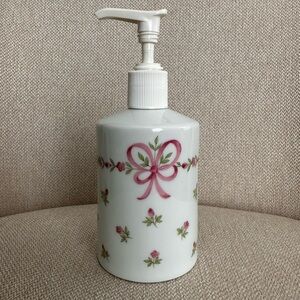 Floral Fine Bavarian Porcelain Soap Lotion Dispenser